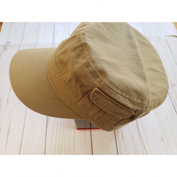 Khaki Color Cadet Hat, 100% Cotton Military Cap, Cadet Adjustable Hats - Picture 1 of 9
